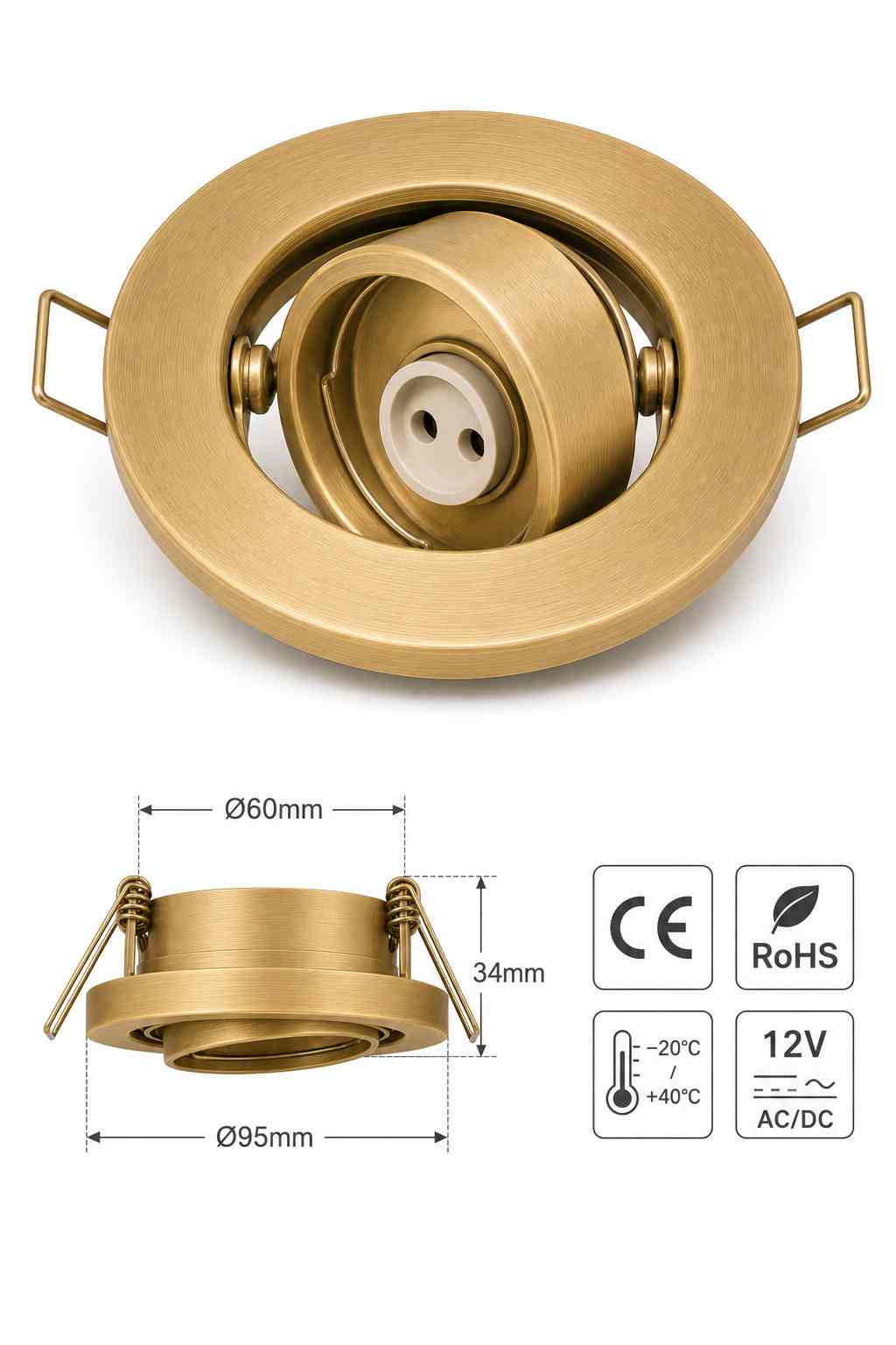 ARGUS CT-2115-BR/M matná mosaz ocel provozní teplota CE RoHS